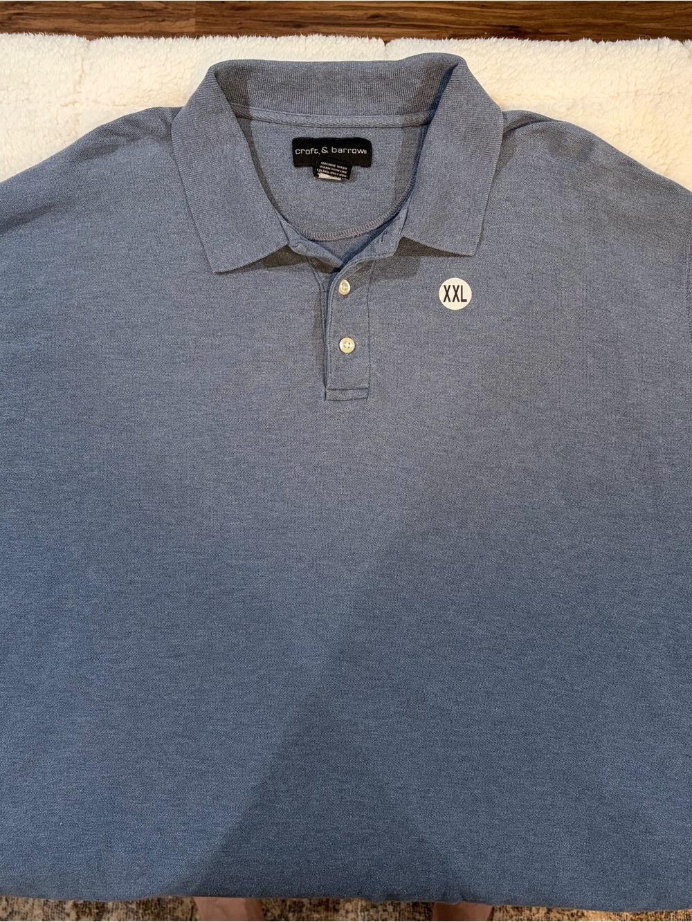 croft & barrow Men's Heather Blue Polo Shirt